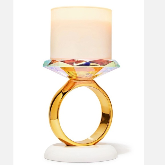 Bath & Body Works Other - Bath & Body Works Gold and Iridescent Candle Holder